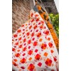 PHULKARI-ETERNAL WHITE/RED AND ORANGE  Hand Embroidered Phulkari